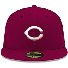 Cincinnati Reds White Logo 59FIFTY Fitted Hat Cardinal