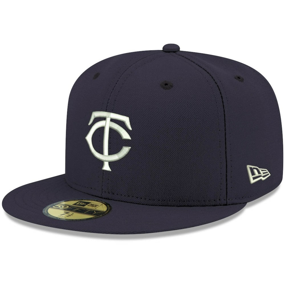 Minnesota Twins White Logo 59FIFTY Fitted Hat Navy
