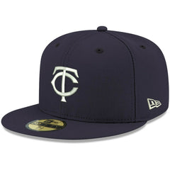 Minnesota Twins White Logo 59FIFTY Fitted Hat Navy