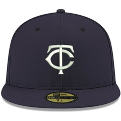 Minnesota Twins White Logo 59FIFTY Fitted Hat Navy