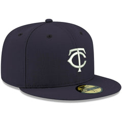 Minnesota Twins White Logo 59FIFTY Fitted Hat Navy