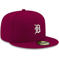 Detroit Tigers White Logo 59FIFTY Fitted Hat Cardinal
