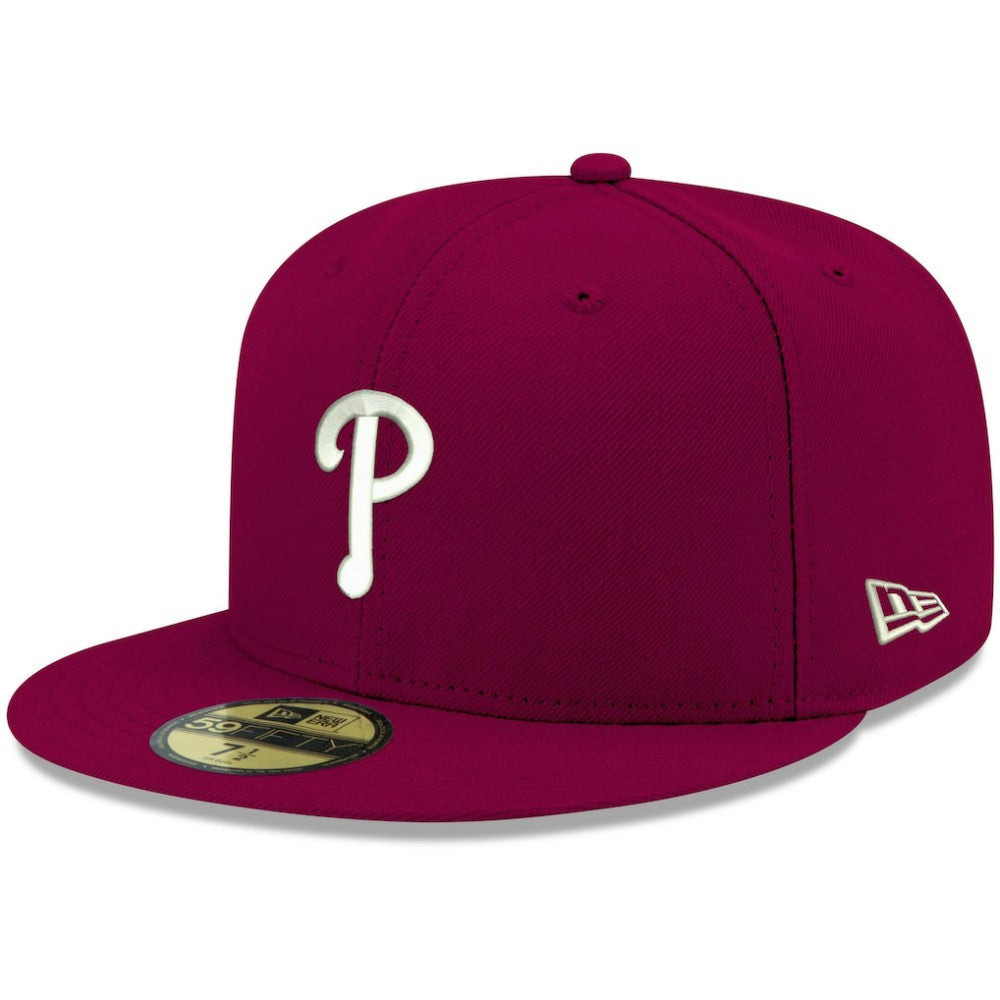 Philadelphia Phillies White Logo 59FIFTY Fitted Hat Cardinal