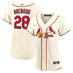 Nolan Arenado St. Louis Cardinals Women's Alternate Replica Player Jersey Cream