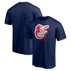 Baltimore Orioles Red White and Team T-Shirt Navy