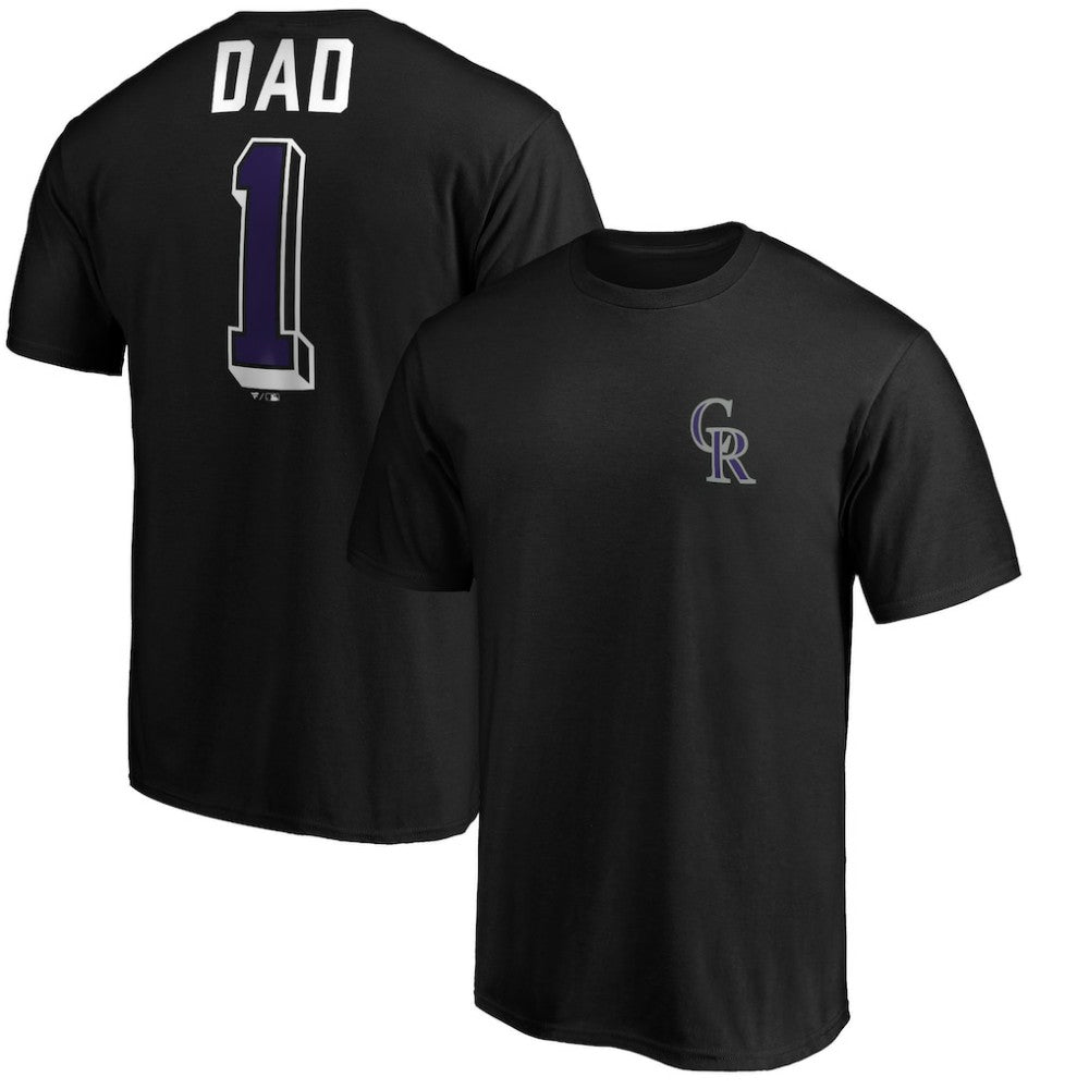 Colorado Rockies Number One Dad T-Shirt Black
