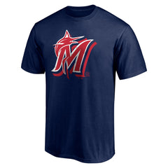 Miami Marlins Red White and Team T-Shirt Navy
