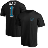 Miami Marlins Number One Dad T-Shirt Black
