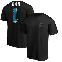 Miami Marlins Number One Dad T-Shirt Black