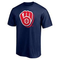 Milwaukee Brewers Red White and Team T-Shirt Navy
