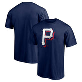 Pittsburgh Pirates Red White and Team T-Shirt Navy