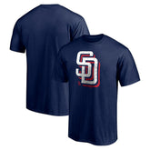 San Diego Padres Red White and Team T-Shirt Navy