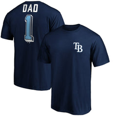 Tampa Bay Rays Number One Dad T-Shirt Navy