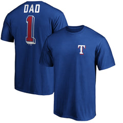 Texas Rangers Number One Dad T-Shirt Royal