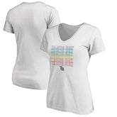 Tampa Bay Rays Women's City Pride V-Neck T-Shirt White