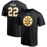 Willie O'Ree Boston Bruins Fanatics Authentic Stack Retired Player Name & Number T-Shirt - Black T-shirts