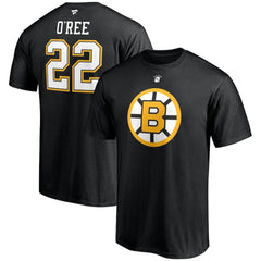 Willie O'Ree Boston Bruins Fanatics Authentic Stack Retired Player Name & Number T-Shirt - Black T-shirts