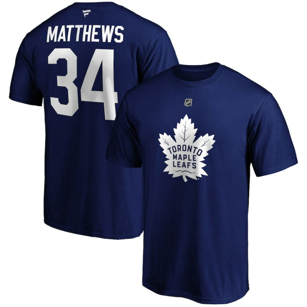 Auston Matthews Toronto Maple Leafs Fanatics Big & Tall Name & Number T-Shirt - Blue T-shirts