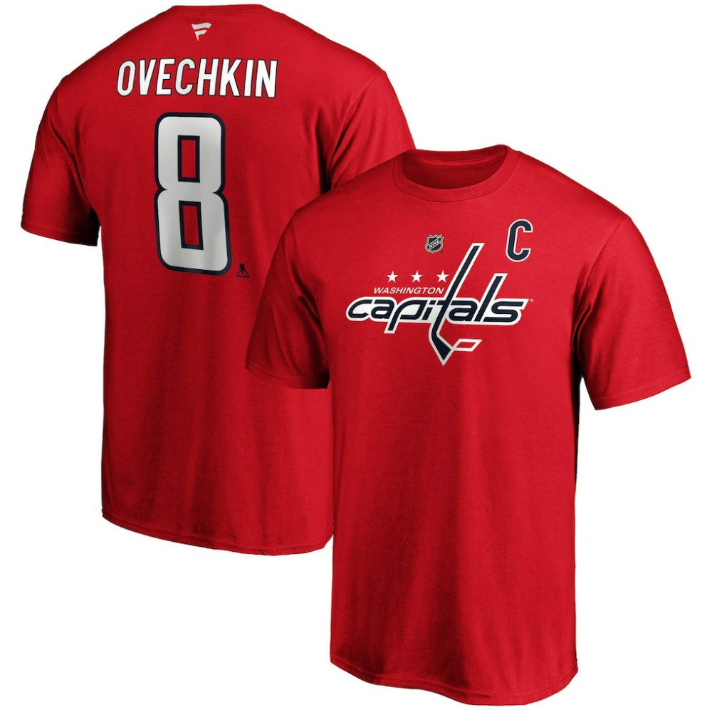 Alexander Ovechkin Washington Capitals Fanatics Big & Tall Captain Patch Name & Number T-Shirt - Red T-shirts