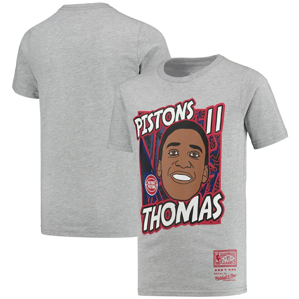 Isiah Thomas Detroit Pistons Youth Hardwood Classics King of the Court Player T-Shirt sale - Gray online