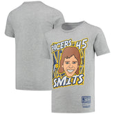 Rik Smits Indiana Pacers Youth Hardwood Classics King of the Court Player T-Shirt - Gray on sale