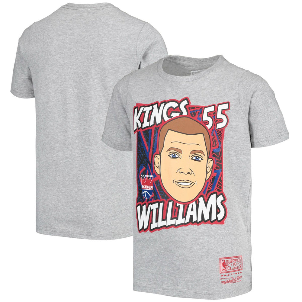 Jason Williams Sacramento Kings Youth Hardwood Classics King of the Court Player T-Shirt - Gray for sale