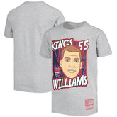 Jason Williams Sacramento Kings Youth Hardwood Classics King of the Court Player T-Shirt - Gray for sale