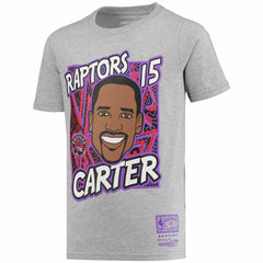 Vince Carter Toronto Raptors Youth Hardwood Classics King of the Court Player T-Shirt - Gray sale