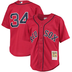 David Ortiz Boston Red Sox Youth Cooperstown Collection Batting Practice Jersey Red