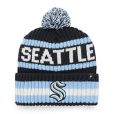 Seattle Kraken '47 Bering Cuffed Knit Hat with Pom - Navy Hats