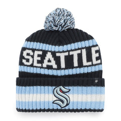 Seattle Kraken '47 Bering Cuffed Knit Hat with Pom - Navy Hats
