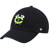 Chicago Blackhawks '47 Alternate Logo Clean Up Adjustable Hat - Black Hats