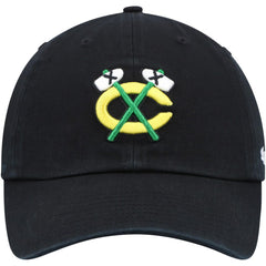 Chicago Blackhawks '47 Alternate Logo Clean Up Adjustable Hat - Black Hats