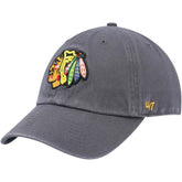 Chicago Blackhawks '47 Clean Up Adjustable Hat - Charcoal Hats