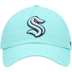 Seattle Kraken '47 Logo Clean Up Adjustable Hat - Light Blue Hats