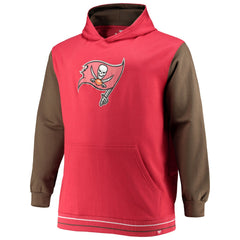 Tampa Bay Buccaneers Big & Tall Block Party Pullover Hoodie - Red/Pewter for sale