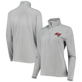 Tampa Bay Buccaneers Vineyard Vines Women's Sankaty Shep Half-Zip Pullover Top - Heather Gray for sale