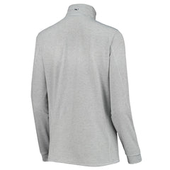 Tampa Bay Buccaneers Vineyard Vines Women's Sankaty Shep Half-Zip Pullover Top - Heather Gray for sale