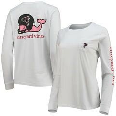 Atlanta Falcons Vineyard Vines Women's Helmet Long Sleeve T-Shirt - White discount