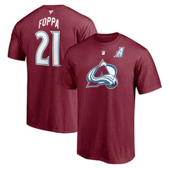 Peter Forsberg Colorado Avalanche Fanatics Authentic Stack Retired Player Nickname & Number T-Shirt - Burgundy T-shirts