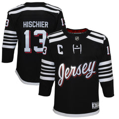 Nico Hischier New Jersey Devils Youth 2021/22 Alternate Premier Player Jersey - Black Jerseys