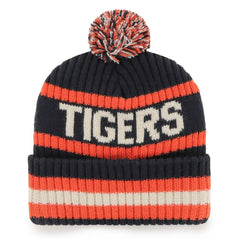 Detroit Tigers Bering Cuffed Knit Hat with Pom Navy