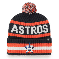 Houston Astros Bering Cuffed Knit Hat with Pom Navy