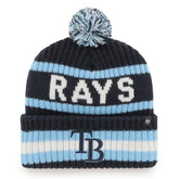 Tampa Bay Rays Bering Cuffed Knit Hat with Pom Navy