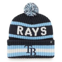 Tampa Bay Rays Bering Cuffed Knit Hat with Pom Navy