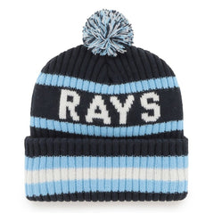 Tampa Bay Rays Bering Cuffed Knit Hat with Pom Navy