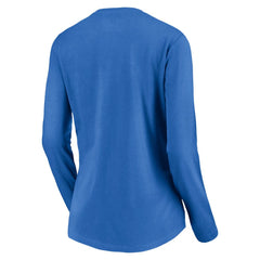 Los Angeles Chargers Women's Slogan V-Neck Long Sleeve T-Shirt - Powder Blue on sale