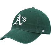 Athletics Youth Team Logo Clean Up Adjustable Hat Green