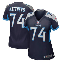 Bruce Matthews Tennessee Titans Women's Retired Player Jersey - Navy for sale