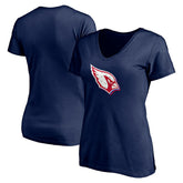 Arizona Cardinals Women's Red White and Team V-Neck T-Shirt - Navy discount